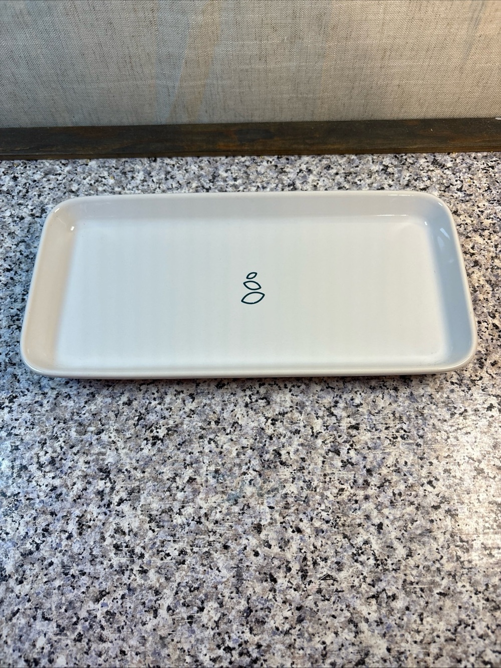 Grove Stoneware Tray 10" X 5”Dishwasher Safe Sink-Side Style For Soaps